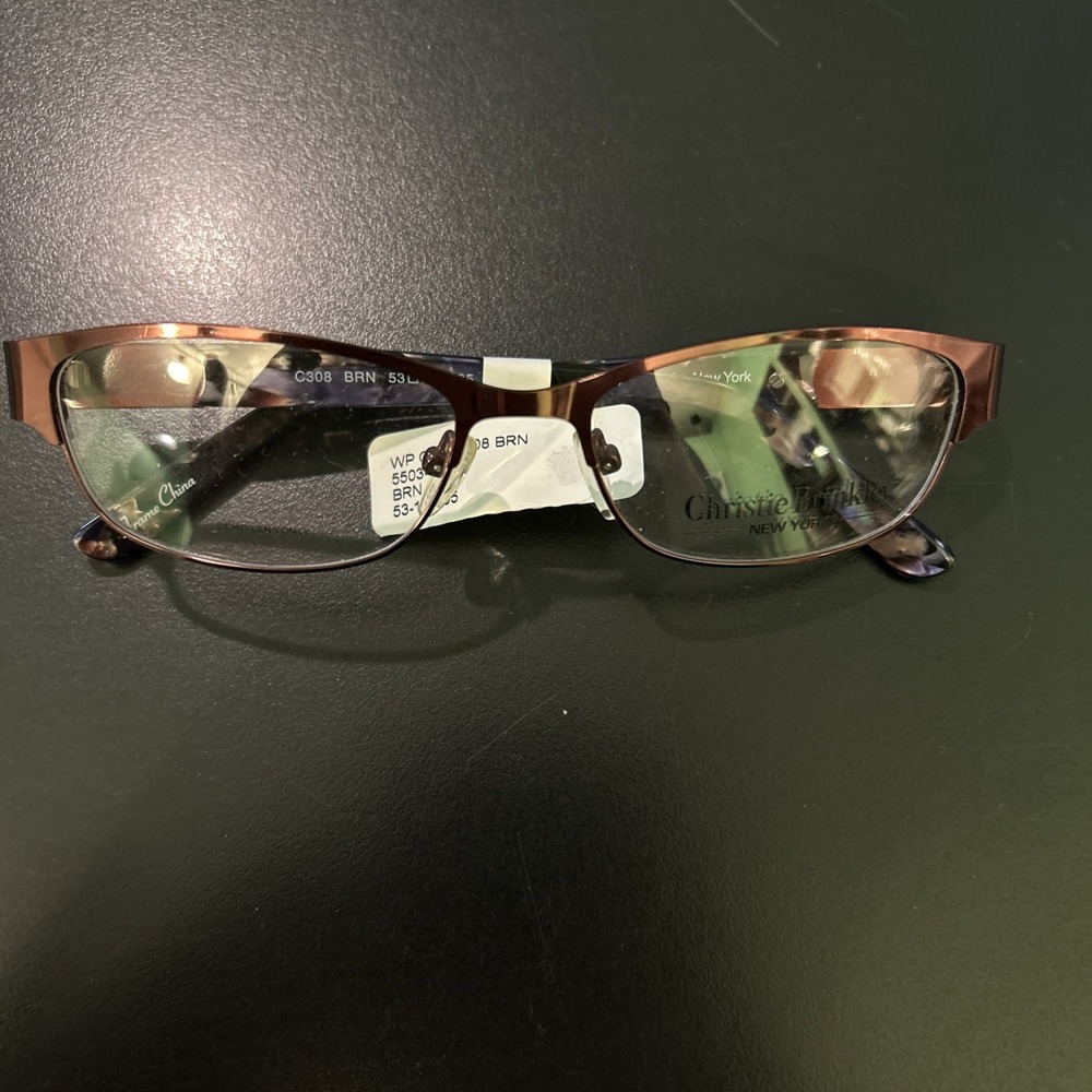 Christie Brinkley C308 Burgundy Eyeglass Frames Only 53-16-135 NWT